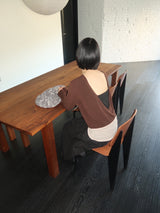 SELMA DUAL LAYERED TOP - BROWN + BEIGE
