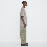 Washing Cotton Cargo Banding Pants Vintage Khaki