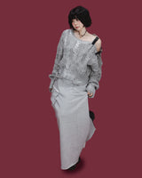 two buckle damage knit (3color)