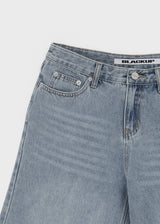[B-DENIM] サマーウォッシュドバミューダジーンズ 055