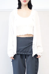 Chateau Linen Overfit Zip-Up