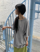 Nikb Overfit Two-Way Button Box Short Sleeve Tee