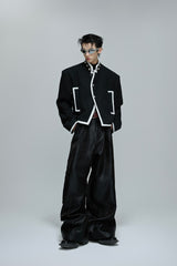 Colorblock Padded Cropped Jacket