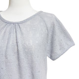 (2color) フラワー レーシー ニット ロングショートスリーブ Tシャツ
