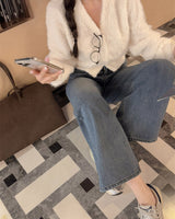 バックルクロップカーディガン