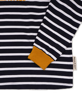 Oversized-fit stripe chain logo long sleeveless T-shirt Mustard (FCF3TS641M)