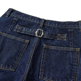 Regular tapered denim pants / Classic blue