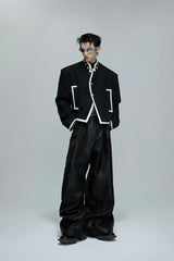 Colorblock Padded Cropped Jacket
