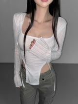 lavender crop bolero cd(3 color)