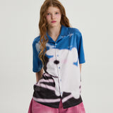 Puppydolphin illustration half sleeve shirt