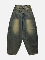 Ramie Brush Balloon Denim Pants 5C