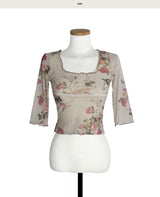 [grayish beige] watercolor top