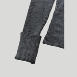 HIGH NECK ZIP-UP: GREY