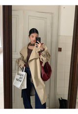 high-end wide long trench coat