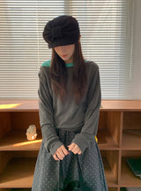 ケムタ レイヤード オフショルダー ロングスリーブ Tシャツ