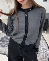 Pedin Striped Crop Cardigan