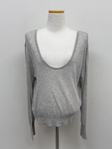 Clips U-neck See-through Knit