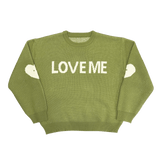  LOVE ME Double Hearts Knit Avocado