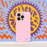 【MADE】Card Pocket glossy hard Phone case( 2 pastel colors)
