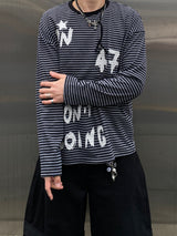 INNERZ ピグメント ストライプ ロングスリーブシャツ 3C