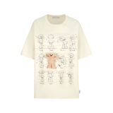 13DE MARZO ベアムーブメントスケッチTシャツ