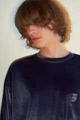 ドロップショルダーベルベットTシャツ