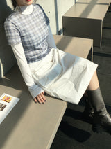 Check See-Through Layered Tee (2c)