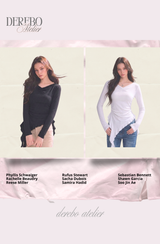 Side Shirring Lady Long Sleeve T-shirt