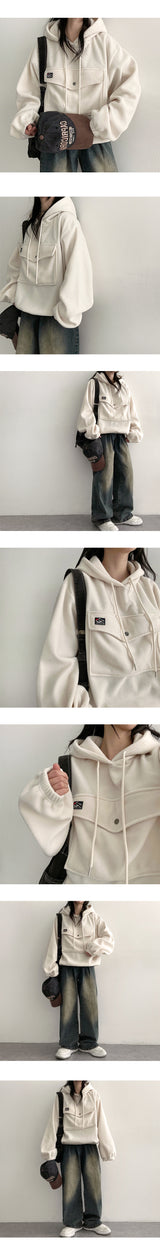 Maron Fleece Big Pocket Hood