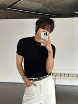 [SET] Aven cut muscle-fit short-sleeve T-shirt + Mer cut flare-fit denim pants