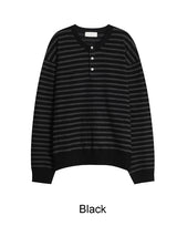 ラオヘンリーネックニットロングスリーブ