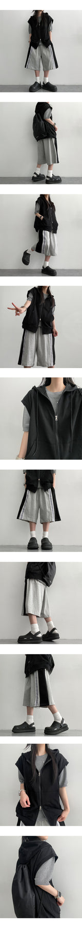 fullerene linen round short-sleeved knitwear
