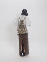 000 Design Check Gym Sack / Olive