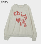 Checker Heart Overfit Sweatshirt