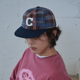 C Logo Check Cap (Brown Check)