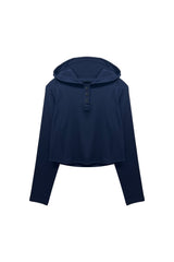 ILLA PPINTUCK HOODIE / NAVY