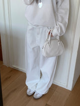 Luri Back Heart Pocket Carpenter Wide Pants 
