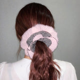 Black Mini Check & Waver Lace Scrunchies