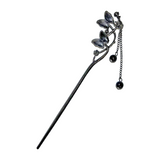 Black goth butterfly ornamental hairpin_1