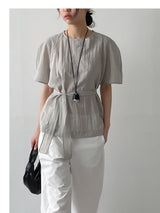 Curved Cotton Barrel Pants