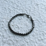 オキシダイズド ツイスト チェーン ブレスレット