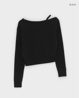 [MADE] Keppelin One-Shoulder Knit Long-Sleeved T-shirt