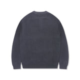 XTK166 Loose Fit Henley Neck Pullover Knit (CHARCOAL)