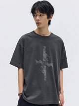 26SS★ CROSS GUN GRAPHIC HALF T