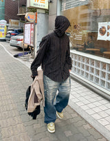 フラワーフードシャツ