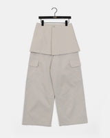 [SET] Onfor レイヤードスカート コットンカーゴパンツ