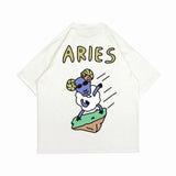 PEANUT STAIN - アリーズ ゾディアック アイボリー オーバーサイズド Tシャツ
