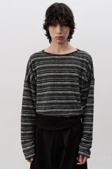 Striped Knit Oversized Long Sleeve