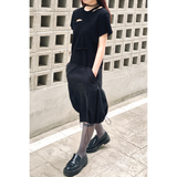 パンプキンストリングスカート : BLACK
