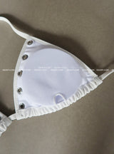 Punching eyelet strap bikini